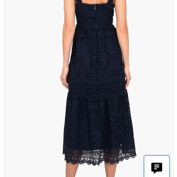 Adelyn Rae Navy Textured Dress - Picture 2 of 8